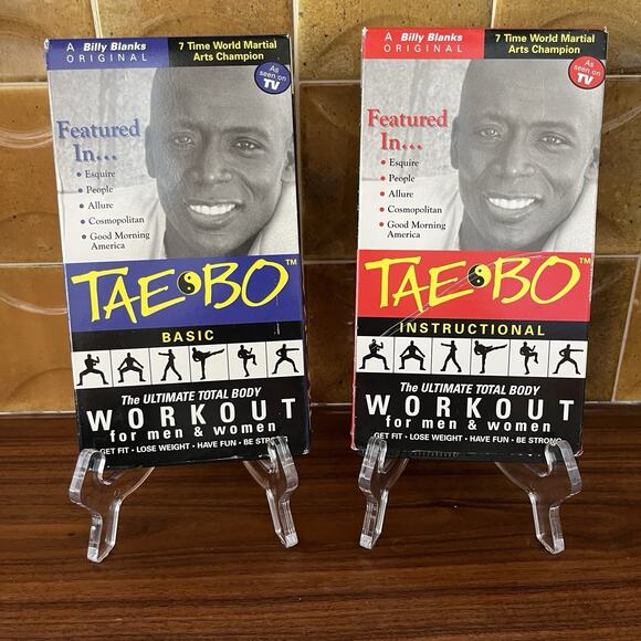 Tae Bo Workout Basic & Instructional Double Pack VHS 1998 - Picture 1 of 4